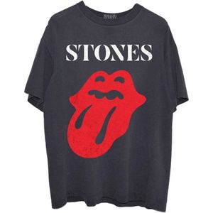 The Rolling Stones - Sixty Classic Vintage Solid Tongue Heren T-shirt - S - Zwart