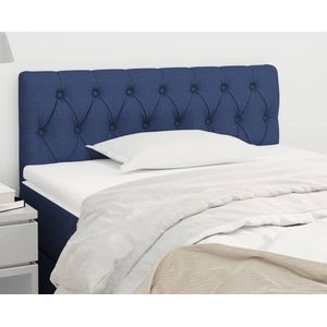The Living Store Hoofdbord 90x7x78/88 cm stof blauw - Hoofd Bord - Hoofdkussen - Beddecoratie - Slaapkamers - Blauwdruk
