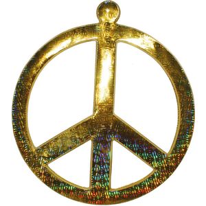 Vredesteken plastieken decoratie - diameter 52 cm - Peace no War