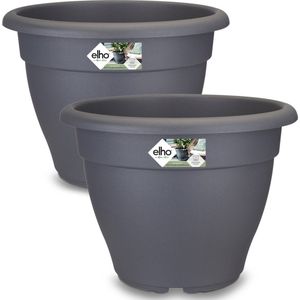 Gardebruk Bloempot Torino Campana - Set van 2 Rond 35x25cm - Antraciet