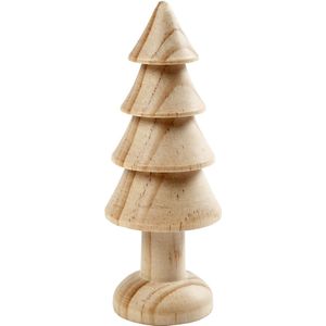 Kleine houten kerstboom 10 cm