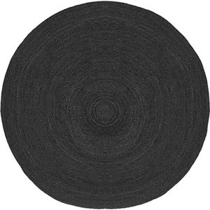 Label51 Jute vloerkleed rond 150cm zwart