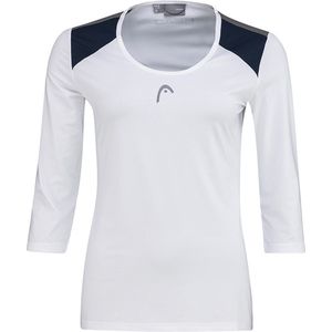 Head Club Tech Longsleeve - sportshirts - White/Dark Blue - Vrouwen