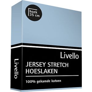 Livello (topper) Hoeslaken Jersey Sky 140x200