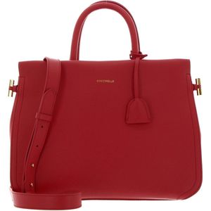 COCCINELLE Leren Handtas Schoudertas Blue Handbag Cranberry Rood