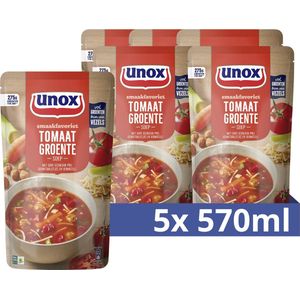 Unox Smaakfavoriet Soep In Zak - Tomaat Groente - 5 x 570 ml - Voordeelverpakking