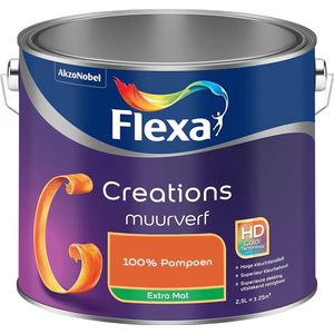 Flexa - Creations Muurverf Extra Mat - 100% Pompoen - Mengverf - 2.5 Liter