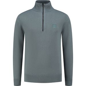 SINGLES DAY! BOSS - Kanobix Half Zip Trui Groen - Heren - Maat XL - Regular-fit