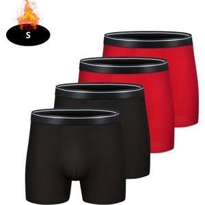 Bovista Onderbroeken Heren - Boxershort - Ondergoed - Boxer - Underwear - Mannen - 4 Pack - Zwart + Rood - L