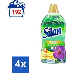 Silan Aromatherapy - Wasverzachter - Fascinating Jungle - Essentiële Oliën en Langdurige Parfum - 48 Wasbeurten - 1.056L - Voordeelverpakking - 4 stuks