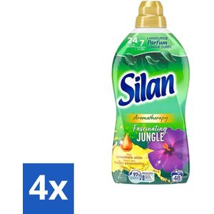 Silan Aromatherapy - Wasverzachter - Fascinating Jungle - Essentiële Oliën en Langdurige Parfum - 48 Wasbeurten - 1.056L - Voordeelverpakking - 4 stuks