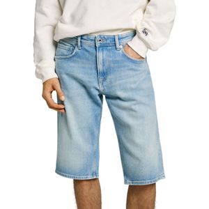 Pepe Jeans Heren Short Broeken STRAIGHT SHORT CASH regular/straight Fit Blauw W 30 Volwassenen