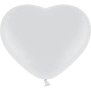 Belbal White Hearts, Speelgoed ballon, Wit, Liefde, Hartvormig, 28 cm, 6 stuk(s)
