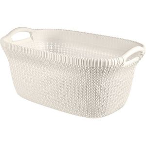 Knit - Wasmand - 40L - Wit - 60x39xh27cm - Kunststof - (set van 4).