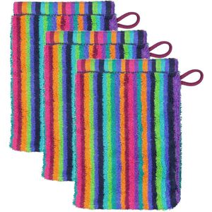 Cawoe Flanel Life Style Stripes Een maat, 16x22 Set van 3