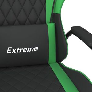 vidaXL-Gamestoel-kunstleer-zwart-en-groen