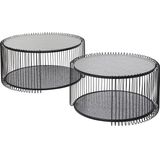 Salontafel Wire Double Bubble zwart (2/Set) Kare Design