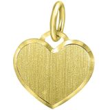 Lucardi Dames Zilveren hanger gravure hart - Hanger - 925 Zilver - Goudkleurig