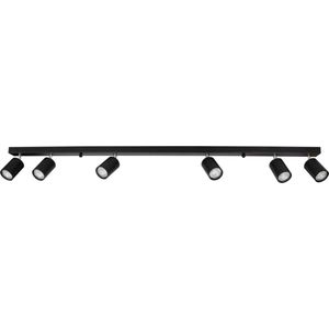 LvT - LED plafondspot mat zwart - 6 verstelbare spots - GU10 aansluiting
