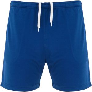 Kobalt Blauwe heren sportbroek met contrast kleur band in zijnaad en elastische band met koord model Lazio maat S