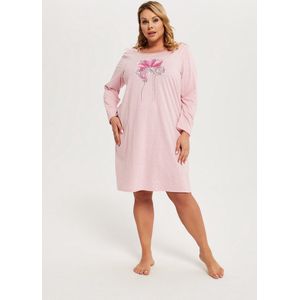 Italian Fashion Hoja dames nachthemd met lange mouwen- roze S