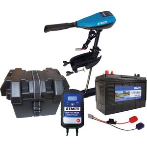 ETM-TEC Azure 50 Elektromotor compleet met Accu en Acculader Fluistermotor