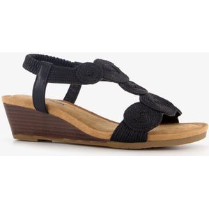 Blue Box dames sandalen met sleehak zwart - Maat 38