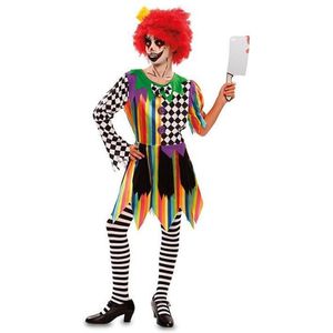 Witbaard Verkleedjurk Clown Junior Polyester 3-delig Mt 5-6