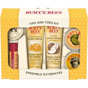 Burt's Bees  - Cadeauset - 6 mini-items voor mannen en vrouwen - Coconut Foot Cream -  Milk & Honey Body Lotion - Soap Bark & ​​​​Chamomile Deep Cleansing Cream -  Res-q Zalf -  Handzalf & Bijenwas Lippenbalsem