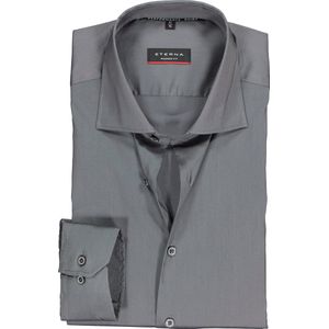 ETERNA modern fit overhemd - superstretch lyocell heren overhemd - antraciet grijs - Strijkvriendelijk - Boordmaat: 48