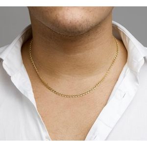 YO&NO -  Ketting - Goud - Gourmet -  4,6 mm - 60 cm - Heren - 18.85gr - 14k - 585 goud