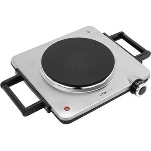 Elektrische Kookplaat 1500 Watt - Enkel Kookplaat met Traploze Temperatuurinstelling voor Keuken, Kantoor, of Camping