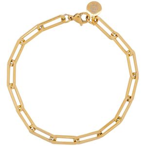 Chic by Lirette - RVS Stalen Armband met Schakels - 15+3 cm - Goud inc. Sieradenzakje