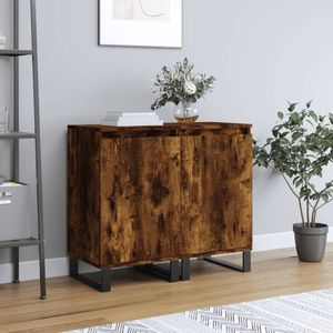 The Living Store Dressoir - Trendy - Meubelen - 40 x 35 x 70 cm - Kleur- Gerookt eiken - Ken- Duurzaam+hoge opbergruimte