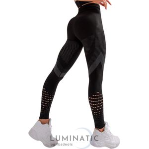 Sportlegging Dames - Yoga Legging - Fitness Legging - Legging Dames - Sport Legging - Shapewear Dames - Booty Legging | Luminatic® | Zwart | Maat S