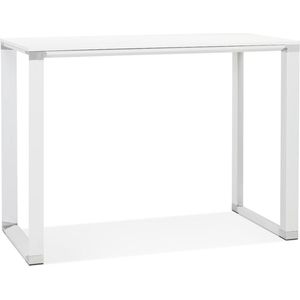 Alterego Hoge tafel/bureau van wit hout 'XLINE HIGH TABLE' - 140x70 cm