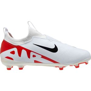 Nike JR Zoom Vapor 15 Academy - Maat 35.5 - Kinder Voetbalschoenen - Wit/Rood