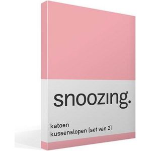 Snoozing - Katoen - Kussenslopen - Set van 2 - 40x60 cm - Roze