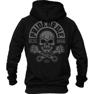 PRIDE or Die Hoodie Sweater Busted Knuckles Zwart maat M