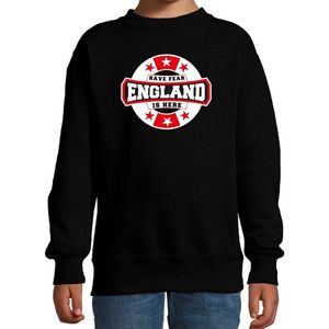 Have fear England is here sweater met sterren embleem in de kleuren van de Engelse vlag - zwart - kids - Engeland supporter / Engels elftal fan trui / EK / WK / kleding 170/176