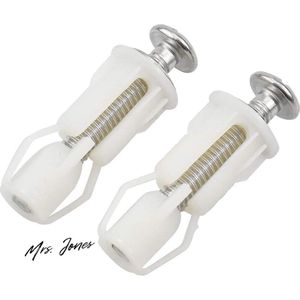 Mrs. Jones WC-bril deksel schroeven toiletbrilbevestigingen Easy Install 2 stuks - badkameraccessoires - toiletbenodigdheden .