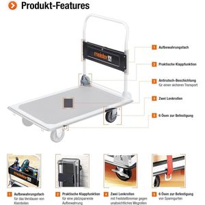 transportwagen - steekwagen, transportwagen, multifunctionele trolley, 300 kg
