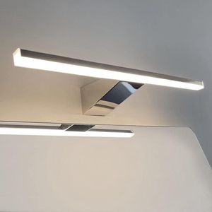 Wandlamp badkamer roestvrij staal 40cm 10w 800lm neutraal wit 4000K IP44 waterdicht - LEDlamp voor aan de muur