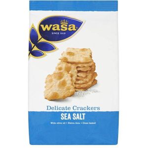 Wasa - Delicate Crackers - Seasalt - 180 gr - Doos 5 pak