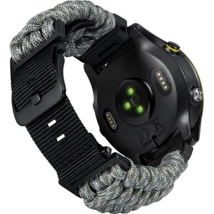 Compatibel met Garmin Horlogeband 20mm 22mm 26mm - Sterk - Gevlochten 550 Paracord Nylon - Sportvervangingsbanden - Geschikt voor Forerunner/Instinct/Fenix/Descent - Mannen Vrouwen