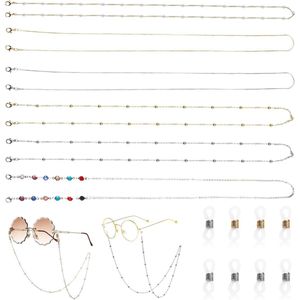 Elegante Brillenkoord Set - 6 Stuks - Zilver en Goud - voor Dames