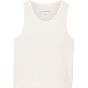 TOM TAILOR cropped rib top Meisjes T-shirt - Maat 140