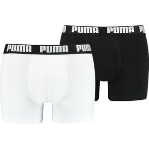 Puma Basic Boxer heren (2-pack) - zwart en wit - Maat: XXL
