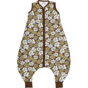 Meyco Baby Vintage Flower baby winter slaapoverall jumper - chocolate - 104cm