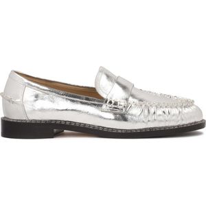 Silver loafers style half shoes